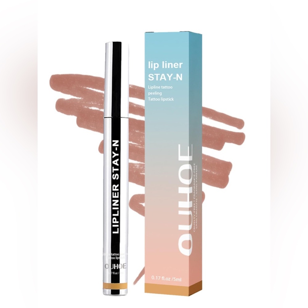 💋 OUHOE Lip Liner Stay-N Peeling Tattoo Lipstick – Lasting Color in Light Brown